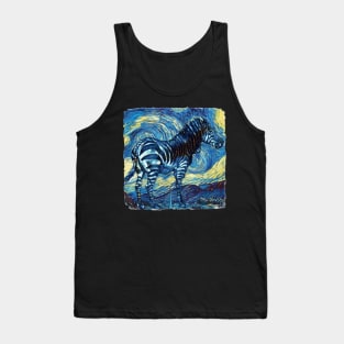 Zebra Van Gogh Style Tank Top